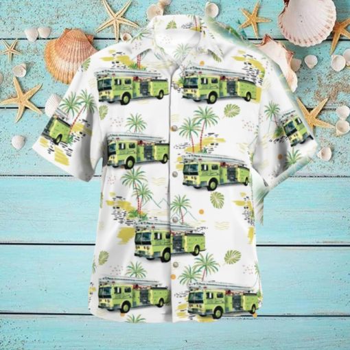 Fort Lauderdale Florida Fort Lauderdale Fire Rescue Engine 9S 1976 Ward Lafrance Hawaiian Shirt