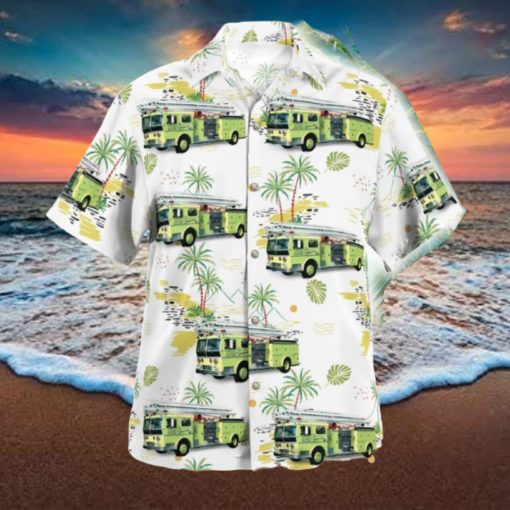 Fort Lauderdale Florida Fort Lauderdale Fire Rescue Engine 9S 1976 Ward Lafrance Hawaiian Shirt