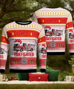 Fort Myers, Lee County, Florida, Iona Mcgregor Fire Protection & Rescue Service District Christmas Ugly Sweater 3D