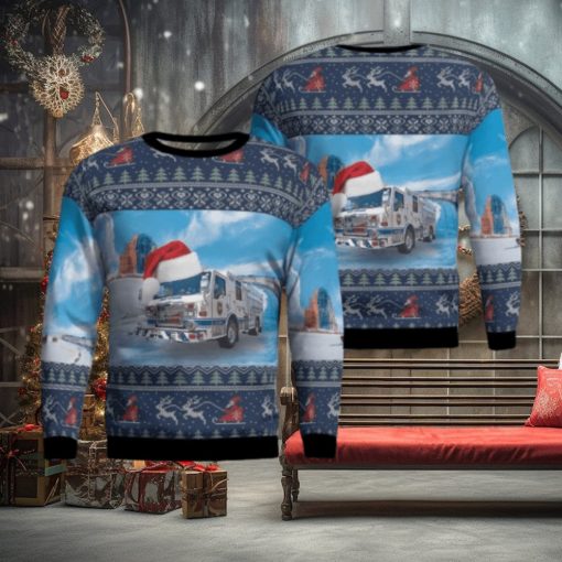 Fort Worth, Texas, Fort Worth Fire Department Christmas Aop Ugly Sweater Family Gift