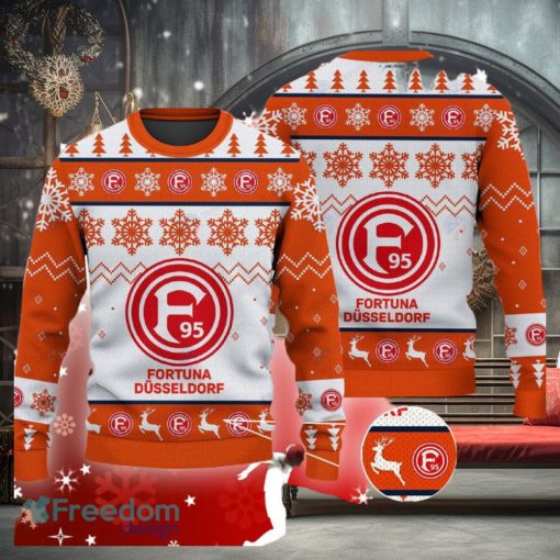 Fortuna Dusseldorf Big Logo Ugly Christmas Tree Orange Sweater For Men And Women