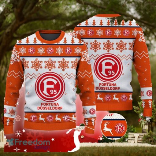 Fortuna Dusseldorf Big Logo Ugly Christmas Tree Orange Sweater For Men And Women