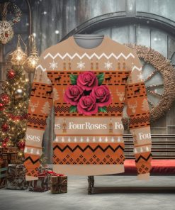 Four Roses Whiskey Beers Lover Cute Gift Ugly Christmas Sweater Christmas Gift Ideas