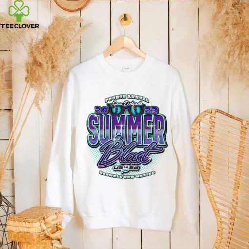 Fourth Annual Sam Delgado Summer Blast MVP 2023 Roswell New Mexico logo shirt