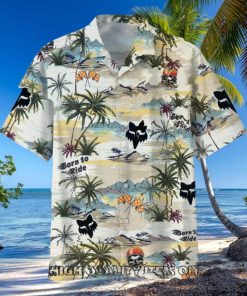 Fox Racing Born To Ride Tropical Hawaiian Shirt