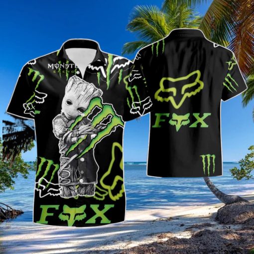 Fox Racing Ft Groot Ft Monster Energy Summer Beach Hawaiian Shirt And Short