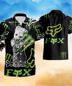 Fox Racing Ft Groot Ft Monster Energy Summer Beach Hawaiian Shirt And Short