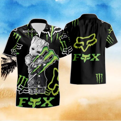 Fox Racing Ft Groot Ft Monster Energy Summer Beach Hawaiian Shirt And Short