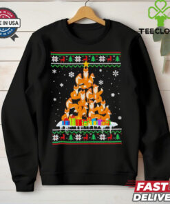 Fox Xmas tree Christmas ugly shirt