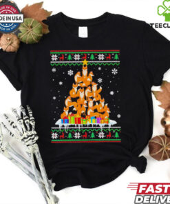 Fox Xmas tree Christmas ugly shirt
