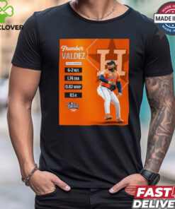 Framber Valdez Houston Astros SInce All Star Break 6 2 W L 1.74 Era 0.82 Whip 83 K Shirt