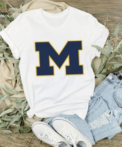 Franchise Club White Michigan Wolverines Windshell Big Logo Shirt