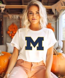 Franchise Club White Michigan Wolverines Windshell Big Logo Shirt