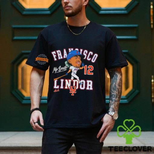 Francisco Lindor New York Mets Mr smile caricature MLB shirt