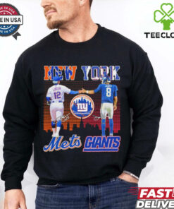 Francisco Lindor New York Mets X Daniel Jones New York Giants Shirt 3 Francisco Lindor New York Mets X Daniel Jones New York Giants Shirt