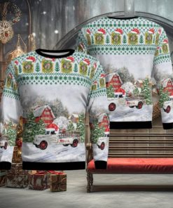 Franklintown, York County, Pennsylvania, Franklintown Community Fire Co Christmas Ugly Sweater 3d Xmas Gifty Gift