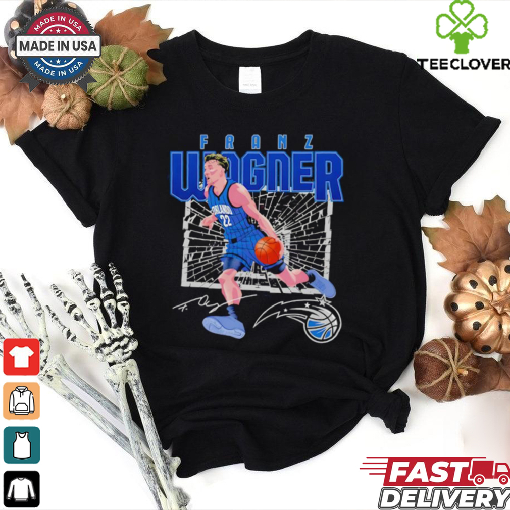 Franz Wagner 22 Orlando Magic shattered signature shirt Franz Wagner 22 Orlando Magic shattered signature shirt