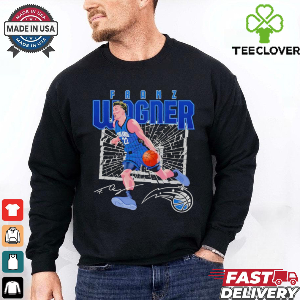 Franz Wagner 22 Orlando Magic shattered signature shirt Franz Wagner 22 Orlando Magic shattered signature shirt