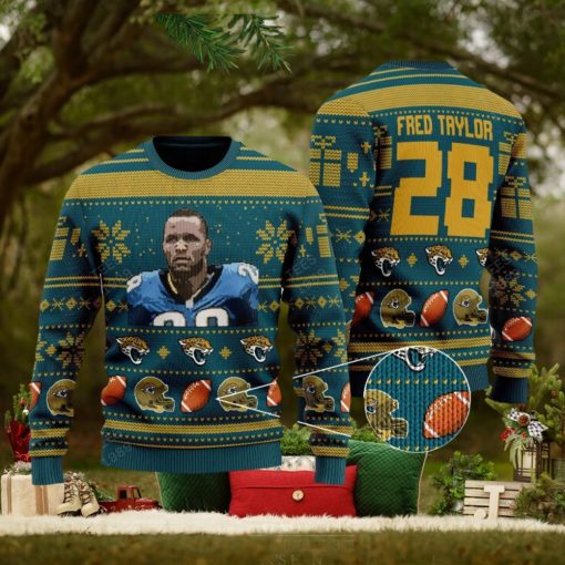 Fred Taylor Jacksonville Jaguars NFL Knitted Xmas Sweater AOP Gift Holidays
