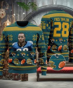 Fred Taylor Jacksonville Jaguars NFL Knitted Xmas Sweater AOP Gift Holidays