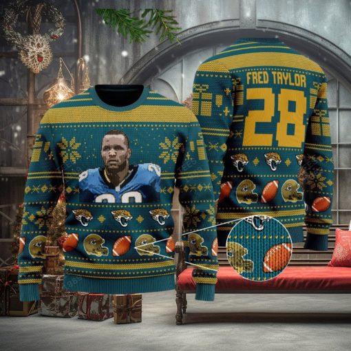 Fred Taylor Jacksonville Jaguars NFL Knitted Xmas Sweater AOP Gift Holidays