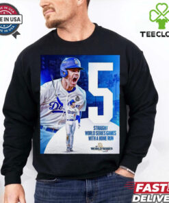Freddie Freeman 5th Straight World Series Games With A Home Run MLB 2024 Poster t shirt 1 Freddie Freeman 5th Straight World Series Games With A Home Run MLB 2024 Poster t shirt