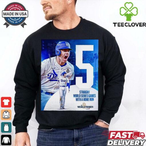 Freddie Freeman 5th Straight World Series Games With A Home Run MLB 2024 Poster t shirt
