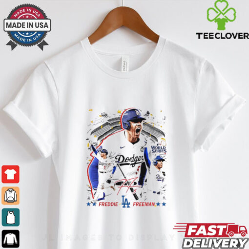 Freddie Freeman Los Angeles Dodgers World Series Champions signature graphic shirt