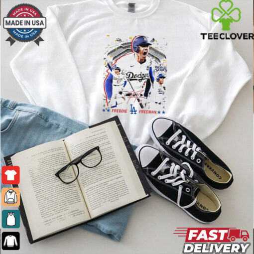 Freddie Freeman Los Angeles Dodgers World Series Champions signature graphic shirt