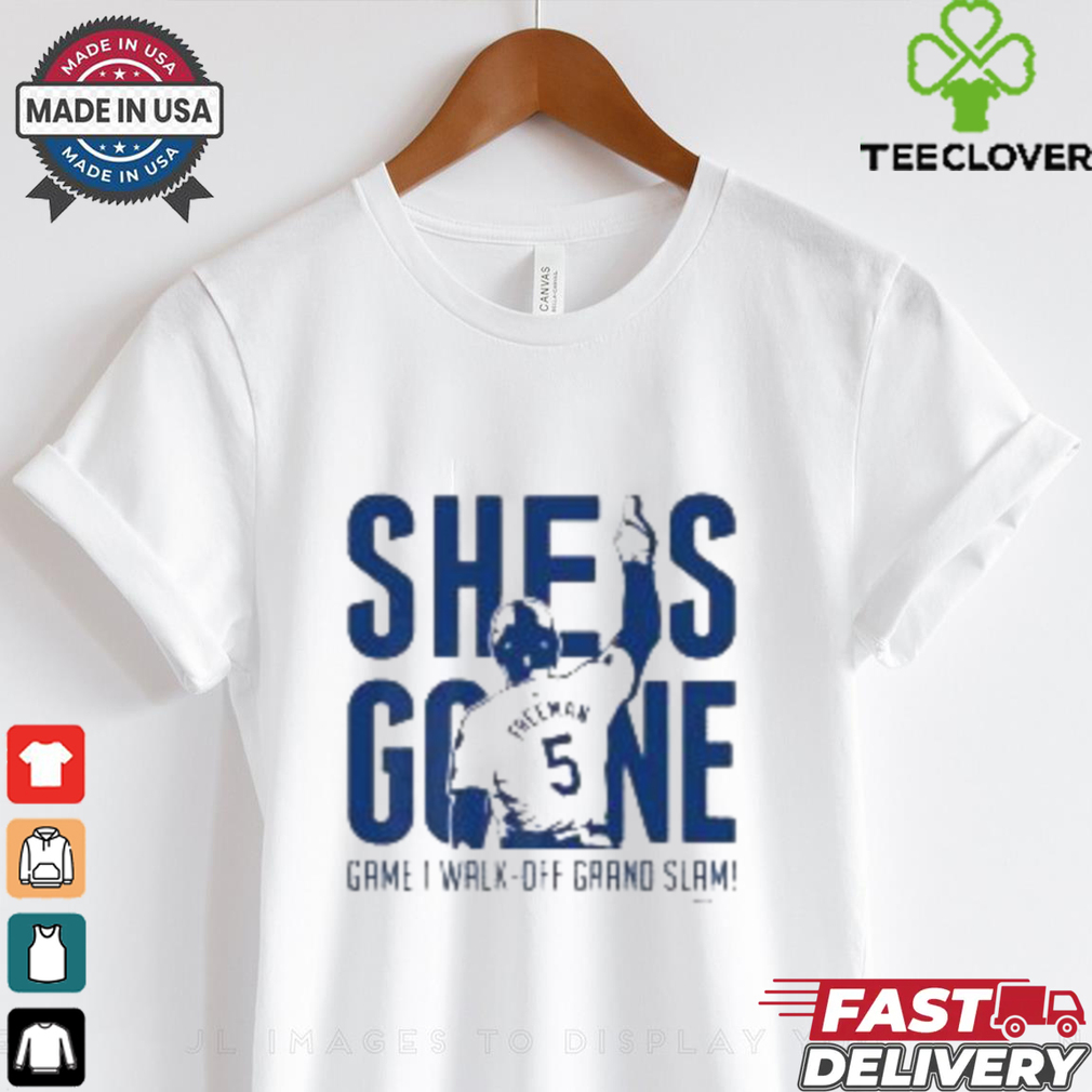 Freddie Freeman She Is Gone Walk Off Grand Slam MLB Players T shirt Freddie Freeman She Is Gone Walk Off Grand Slam MLB Players T shirt