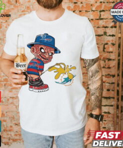 Freddy Krueger Buffalo Bills Piss On Miami Dolphins Halloween 2024 NFL Shirt