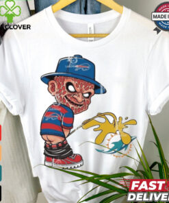 Freddy Krueger Buffalo Bills Piss On Miami Dolphins Halloween 2024 NFL Shirt