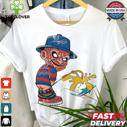 Freddy Krueger Buffalo Bills Piss On Miami Dolphins Halloween 2024 NFL Shirt
