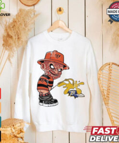 Freddy Krueger Cincinnati Bengals Piss On Baltimore Ravens Halloween 2024 NFL Shirt