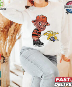 Freddy Krueger Cincinnati Bengals Piss On Baltimore Ravens Halloween 2024 NFL Shirt