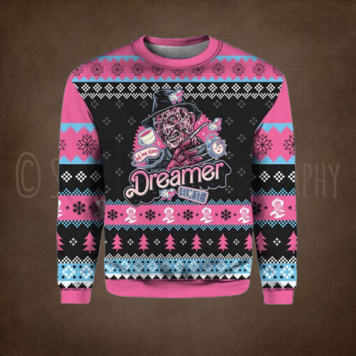 Freddy Krueger Dreamer A Nightmare On Elm Street Christmas Ugly Sweater