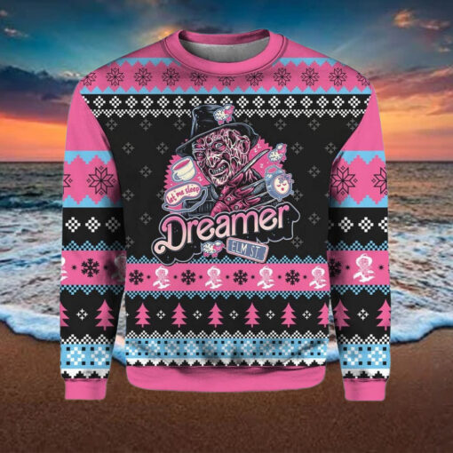 Freddy Krueger Dreamer A Nightmare On Elm Street Christmas Ugly Sweater