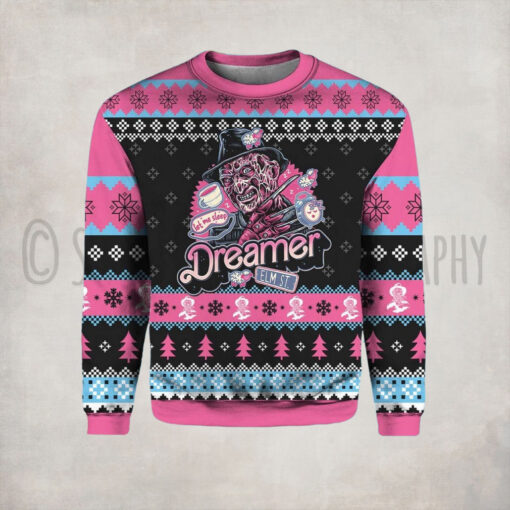 Freddy Krueger Dreamer A Nightmare On Elm Street Christmas Ugly Sweater