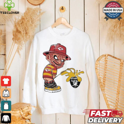 Freddy Krueger Kansas City Chiefs Piss On Las Vegas Raiders Halloween 2024 NFL Shirt