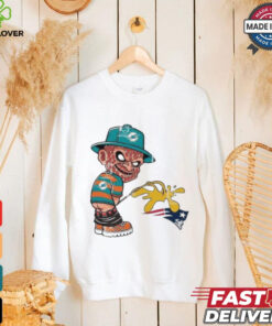Freddy Krueger Miami Dolphins Piss On New England Patriots Halloween 2024 NFL Shirt
