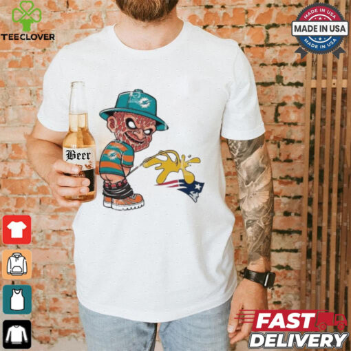 Freddy Krueger Miami Dolphins Piss On New England Patriots Halloween 2024 NFL Shirt