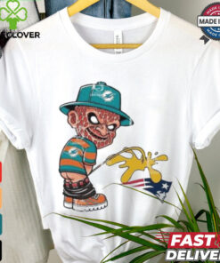Freddy Krueger Miami Dolphins Piss On New England Patriots Halloween 2024 NFL Shirt