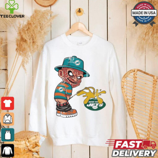 Freddy Krueger Miami Dolphins Piss On New York Jets Halloween 2024 Shirt