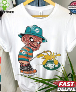Freddy Krueger Miami Dolphins Piss On New York Jets Halloween 2024 Shirt