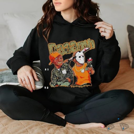 Freddy Krueger vs Jason Voorhees Holding Jordan 5 Daaamh vector hoodie, sweater, longsleeve, shirt v-neck, t-shirt