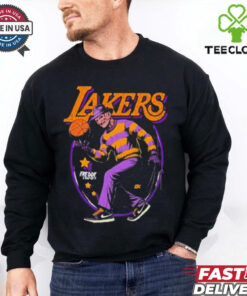 Freddy Krueger x NBA Los Angeles Lakers Graphic 2024 t shirt