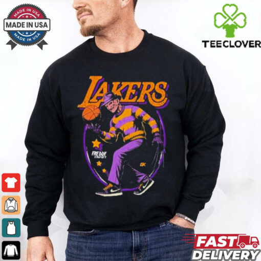 Freddy Krueger x NBA Los Angeles Lakers Graphic 2024 t shirt