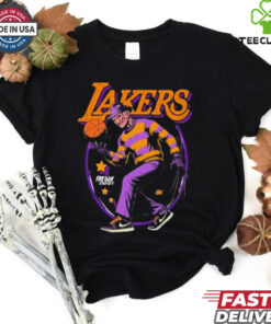 Freddy Krueger x NBA Los Angeles Lakers Graphic 2024 t shirt