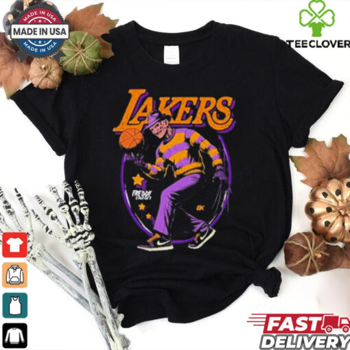 Freddy Krueger x NBA Los Angeles Lakers Graphic 2024 t shirt