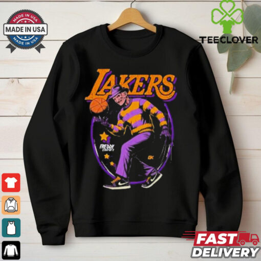 Freddy Krueger x NBA Los Angeles Lakers Graphic 2024 t shirt